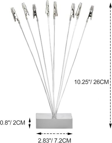 Photo Cube Base, 8-Branch Money Trees Gift Card Holder with Clips, Picture Stand for Christmas, Wedding, Greeting, Birthday Party, Gift - Silver in Kuwait