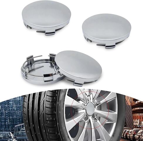 4 Pack Car Wheel Center Hub Caps, ABS Rust-Proof Center Caps for Rims, Vehicle Rim Hub Caps Accessories, 2.36" OD 2.2" ID Tight Fitting Snap-on Wheel Hub Modified Dust Protection Cover (Black) in Saudi Arabia