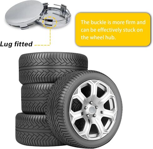 4 Pack Car Wheel Center Hub Caps, ABS Rust-Proof Center Caps for Rims, Vehicle Rim Hub Caps Accessories, 2.36" OD 2.2" ID Tight Fitting Snap-on Wheel Hub Modified Dust Protection Cover (Black) in Saudi Arabia