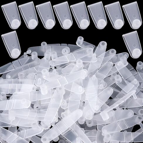 PAGOW 50 Pcs Plastic Keychain Clips, Acrylic Keychain Connector, Clear Keychain Clips for Crafts, Keychain Attachment for Office, DIY Crafts, Jewelry Making in Saudi Arabia
