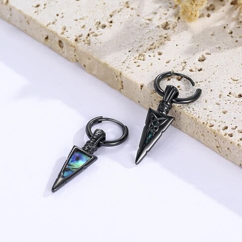 MEDWISE Arrowhead هوب أقراط للرجال النساء 925 الفضة الاسترليني السهم هوب أقراط سلتيك عقدة أقراط الفايكنج أقراط هوب أقراط الشرير الهيب البوب ​​مجوهرات للرجال النساء in Saudi Arabia