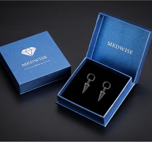 MEDWISE Arrowhead هوب أقراط للرجال النساء 925 الفضة الاسترليني السهم هوب أقراط سلتيك عقدة أقراط الفايكنج أقراط هوب أقراط الشرير الهيب البوب ​​مجوهرات للرجال النساء in Saudi Arabia