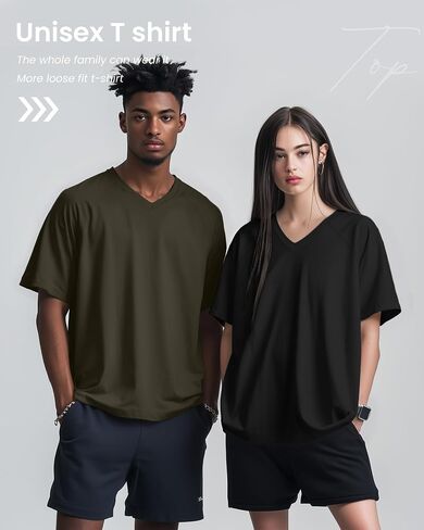 Neer 3 Pack Men's Big and Tall V Neck T-Shirts M-7X, 35% Cotton Short Sleeve Raglan Tops Casual Regular Summer Basic Tees in Saudi Arabia