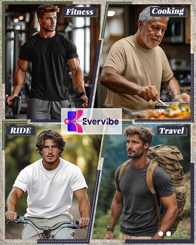 5 Pack Men's Big & Tall Cotton T-Shirts, Short Sleeve Crew Neck Shirts Moisture Wicking Classic Tees Bulk Multipack in Kuwait