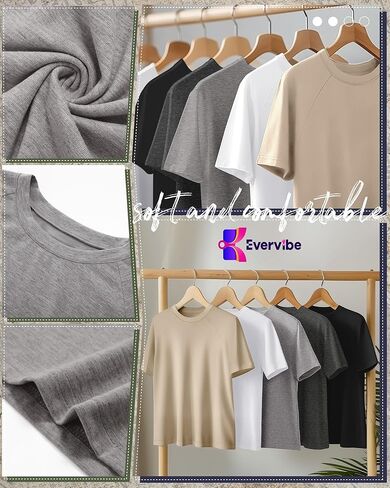 5 Pack Men's Big & Tall Cotton T-Shirts, Short Sleeve Crew Neck Shirts Moisture Wicking Classic Tees Bulk Multipack in Kuwait