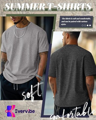 5 Pack Men's Big & Tall Cotton T-Shirts, Short Sleeve Crew Neck Shirts Moisture Wicking Classic Tees Bulk Multipack in Kuwait