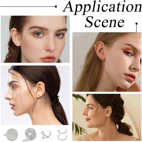 Pressure Earrings for Keloids Stainless Steel Non-Pierced Earrings Cuff Earrings Spiral Compression Earrings Adjustable Clip Earrings for Women Men Ladies in Kuwait