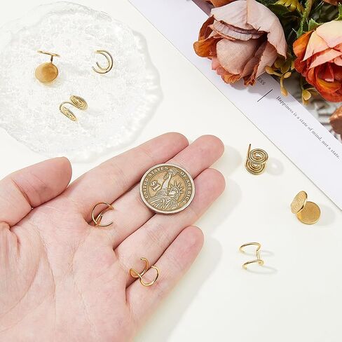 Pressure Earrings for Keloids Stainless Steel Non-Pierced Earrings Cuff Earrings Spiral Compression Earrings Adjustable Clip Earrings for Women Men Ladies in Kuwait