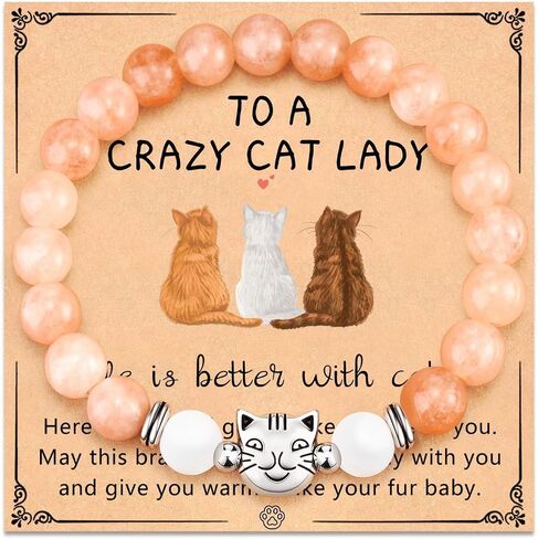 Natural Stone Cat Bracelets Braided Rope Adjustable Bracelet Cute Beaded Cartoon Animal Couple Bracelets for Women Party Accessories Jewelry in Saudi Arabia