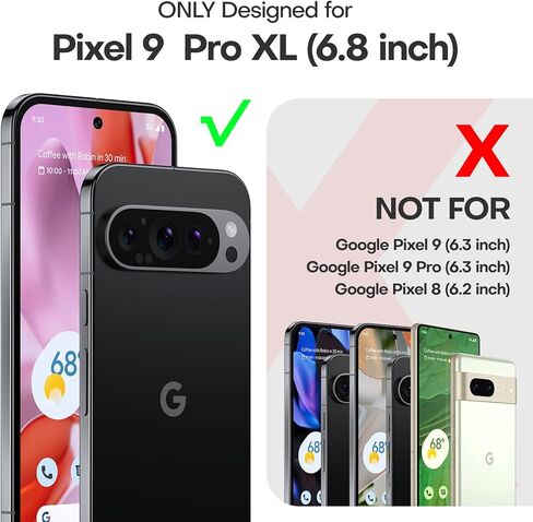 حافظة TAURI لهاتف Google Pixel 9/Pixel 9 Pro، متوافقة مع Magsafe، حماية من الدرجة العسكرية، مقاومة للاصفرار، ظهر مقاوم للخدش، حافظة هاتف نحيفة مقاومة للصدمات لهاتف Pixel 9/9 Pro، شفافة in Kuwait