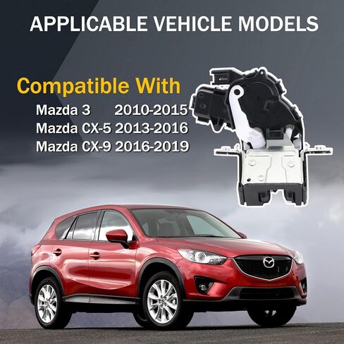 محرك قفل باب الباب الخلفي ، مزلاج الرفع الخلفي متوافق مع 2010-2015 Mazda 3 ، 2013-2016 Mazda Cx-5 ، 2016-2019 Mazda Cx-9 ، يحل محل G33M-62-310 in Saudi Arabia