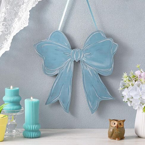 RattanView Retro Summer Bow Wooden Hanging Sign Strawberry Bow Wall Hanging Cute Preppy Wall Art Bowknot Welcome Door Sign Girly Decor for Girls Room College Dorm Apartment Indoor Outdoor Porch in Kuwait