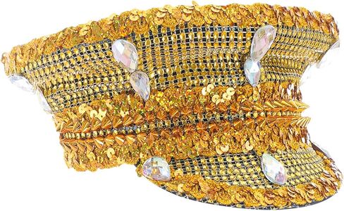Jeweled Bridal Captain Hat with Crystals for Wedding, Prom, Party - Silver in Saudi Arabia