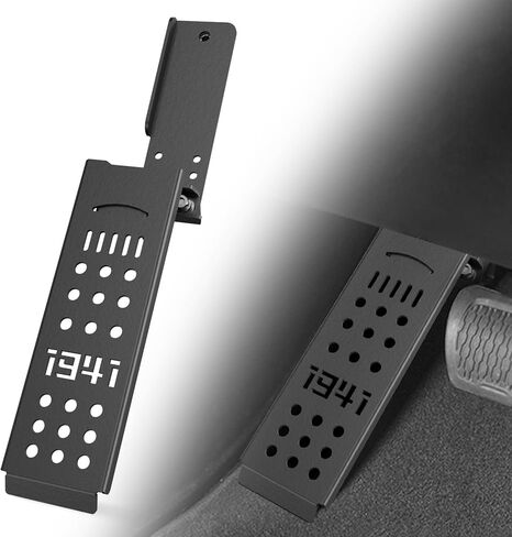 for JL JT Dead Pedal Left Side Driver Side Adjustable Foot Rest Kick Panel Compatible with 2018 2019 2020 2021 2022 2023 2024 Jeep Wrangler JL JLU & Gladiator JT (NOT Fits 4XE Model), Black in Kuwait