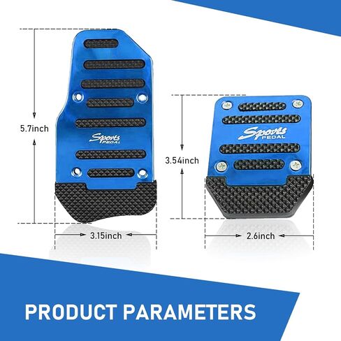 3 PCS Car Accelerator + Brake + Clutch Foot Pedal Kit, Alloy + Rubber Anti-Slip Transmission Pedal Cover Anti-Friction Pedal, Modification Accessories, for Most Manual Vehicles (Red) in Saudi Arabia
