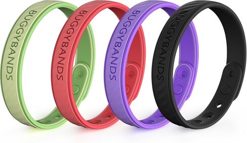 Mosquito Repellent Bracelets, 2 Pack Silicone Mosquito Repellent Bands with DEET Free, Natural & Waterproof Bug Wristbands for Kids and Adults, Outdoor Traveling Protection (Black&Grey) in Saudi Arabia