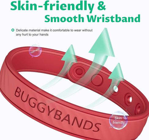 Mosquito Repellent Bracelets, 2 Pack Silicone Mosquito Repellent Bands with DEET Free, Natural & Waterproof Bug Wristbands for Kids and Adults, Outdoor Traveling Protection (Black&Grey) in Saudi Arabia