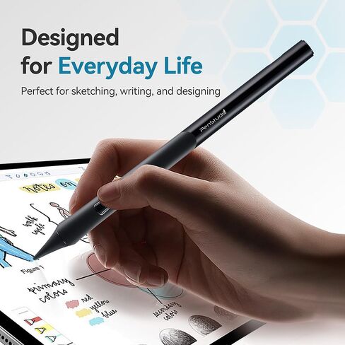 قلم رصاص لجهاز Apple iPad 2018-2024، قبضة مريحة واختصارات فعالة، استبدل قلم Apple Pencil USB-C الجيل الثاني، تدوين الملاحظات والرسم، التطبيق، رفض راحة اليد. in Kuwait