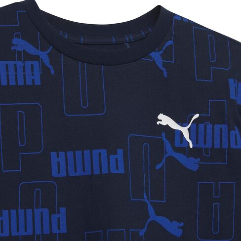 Puma Boys's Short Sleeve Cotton Graphic T-Shirt ، Crewneck in Saudi Arabia