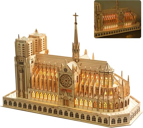 3D Wooden Puzzles for Adults, 3D Puzzle London Tower Bridge Model Kit for Adults, Led Light DIY Games Gift on Birthday Christmas, Building 3D Puzzle for Adults in Saudi Arabia