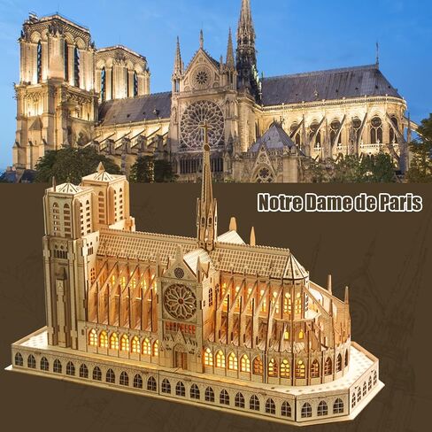3D Wooden Puzzles for Adults, 3D Puzzle London Tower Bridge Model Kit for Adults, Led Light DIY Games Gift on Birthday Christmas, Building 3D Puzzle for Adults in Saudi Arabia