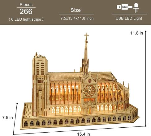 3D Wooden Puzzles for Adults, 3D Puzzle London Tower Bridge Model Kit for Adults, Led Light DIY Games Gift on Birthday Christmas, Building 3D Puzzle for Adults in Saudi Arabia