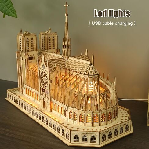 3D Wooden Puzzles for Adults, 3D Puzzle London Tower Bridge Model Kit for Adults, Led Light DIY Games Gift on Birthday Christmas, Building 3D Puzzle for Adults in Saudi Arabia