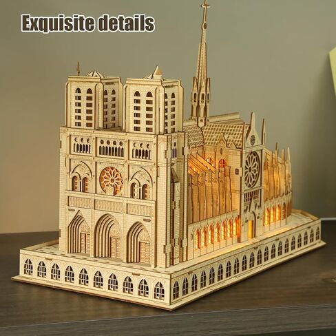 3D Wooden Puzzles for Adults, 3D Puzzle London Tower Bridge Model Kit for Adults, Led Light DIY Games Gift on Birthday Christmas, Building 3D Puzzle for Adults in Saudi Arabia