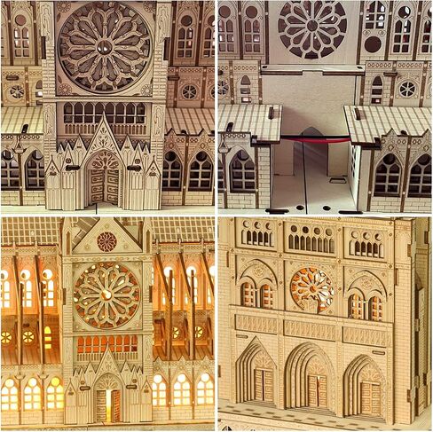 3D Wooden Puzzles for Adults, 3D Puzzle London Tower Bridge Model Kit for Adults, Led Light DIY Games Gift on Birthday Christmas, Building 3D Puzzle for Adults in Saudi Arabia