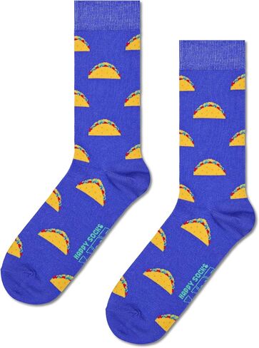 Happy Socks Basics Collection- Multi-Pack Crew Socks for Men and Women- Sports and Food Themed in Saudi Arabia