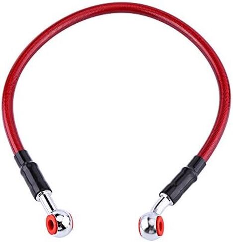 45cm Braided Hose, Keenso M10 Universal Motorcycle Brake Oil Hose Tube Line Fitting Stainless Steel Braided (45 cm-Yellow) Brake Lines in Saudi Arabia