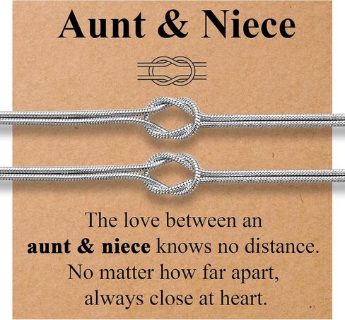Mother Daughter Bracelets, Aunt and Niece Gifts Mother Day 2Pcs Knot Bracelet for Her Birthday Christmas Graduation in Kuwait