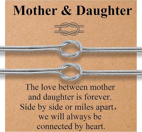 Mother Daughter Bracelets, Aunt and Niece Gifts Mother Day 2Pcs Knot Bracelet for Her Birthday Christmas Graduation in Kuwait