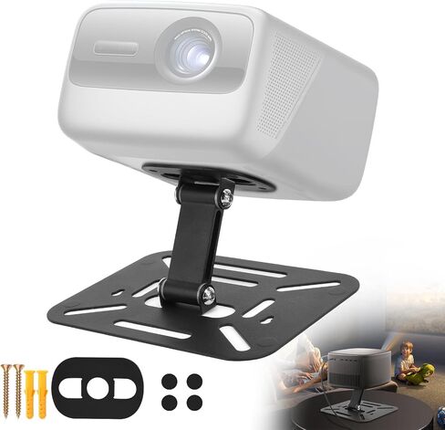 Mini Ceiling Wall Projector Mount Stand Compatible with QKK, DR.J, DBPOWER, Anker, VANKYO, AAXA, Jinhoo, PVO, TMY, AuKing and Most Other Mini Projector (175mm, Silver) in Kuwait