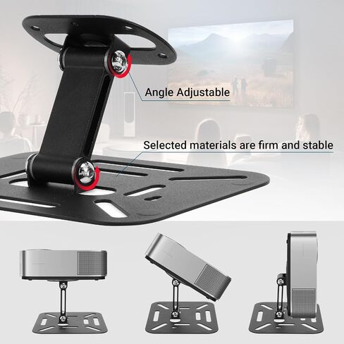 Mini Ceiling Wall Projector Mount Stand Compatible with QKK, DR.J, DBPOWER, Anker, VANKYO, AAXA, Jinhoo, PVO, TMY, AuKing and Most Other Mini Projector (175mm, Silver) in Kuwait