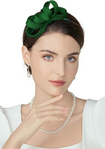 BABEYOND Fascinator Headband for Women - Tea Party Kentucky Bow Headband Derby Bridal Wedding Daily Headpiece with Hair Clip in Saudi Arabia