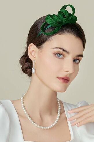 BABEYOND Fascinator Headband for Women - Tea Party Kentucky Bow Headband Derby Bridal Wedding Daily Headpiece with Hair Clip in Saudi Arabia