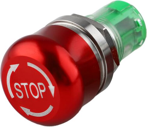 22mm Emergency Stop Push Button Switch Stainless Steel Metal 5A 250V SPDT in Saudi Arabia