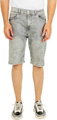 Essentials Men's Classic Relaxed Denim Fit Five Pocket Jean Short with Premium Stretch Cotton Fabric in Saudi Arabia