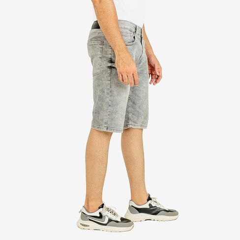 Essentials Men's Classic Relaxed Denim Fit Five Pocket Jean Short with Premium Stretch Cotton Fabric in Saudi Arabia