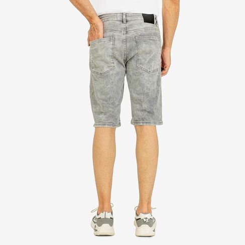 Essentials Men's Classic Relaxed Denim Fit Five Pocket Jean Short with Premium Stretch Cotton Fabric in Saudi Arabia