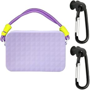 Bogg Phone Holder - 7.56*4.72in, Compatible with Larger Size Phone Case Insert, Soft Silicone Insert Wallet Charm for Beach & Tote Bags, 2 Hooks Set