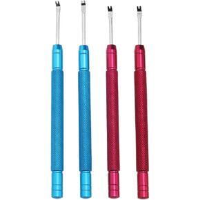 4 Pcs Watch Hands Lever Watch Needle Metal Lifting Removal Tool Watchmaker Removing Repair Tool for Home Watch Repair (Red and Blue), 9.5 cm