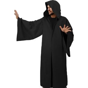 Adult Unisex Tunic hooded Costume | Cosplay Cloak |Knight hood | Halloween Robe Outfits | Cool Fancy Wizard Carnival Cape