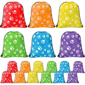 Blosssound 18 PCS paw print print backprespack cute paw paw facs 13.4 × 16.5 inch puppy string facs for puppy party supplies decor