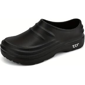 Unisex Black Chef Shoes Mens Womens Lightweight Non-Slip Work Shoes for Kitchens（45, Black）