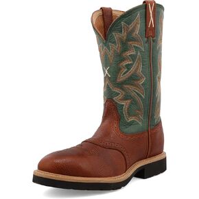 Twisted X 12" Western Work Boot - Safety Steel Toe Pull-on Boots for Men