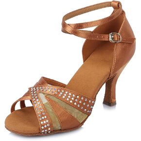 YKXLM Women Rhinestone Ballroom Dann