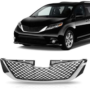 PartsFlow Front Upper Bumper Grill Chrome Grille For 2011 2012 2013 2014 Toyota Sienna TO1200333