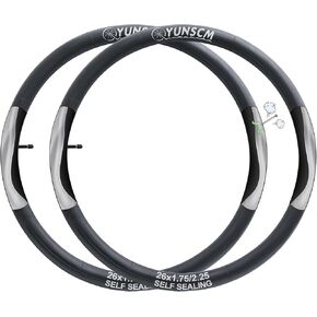 2 Pcs 26" Self Sealing Bike Tubes 26 x 1.75/2.125 AV32mm Valve Super Automatic Repair, Self-Sealing, Puncture Resistant Compatible with 26x1.75/2.125 Mountain Bike Tire Tubes